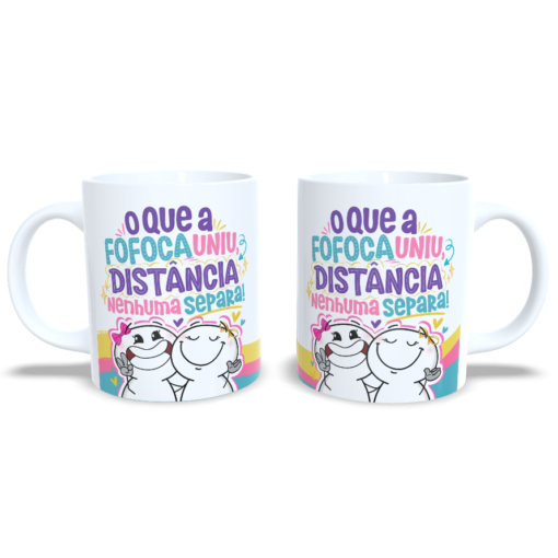 Caneca Amigas: Distância Nenhuma Separa