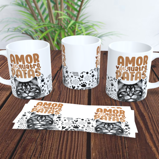 Caneca: Amor De Quatro Patas Cat - Image 2